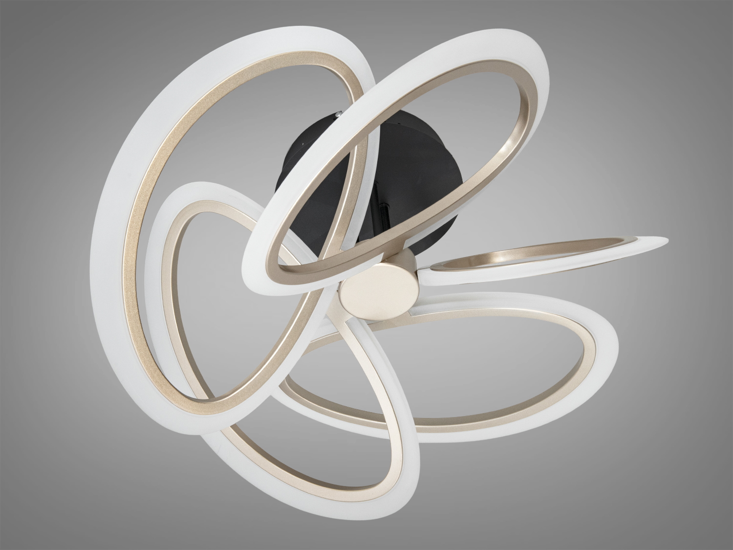 Потолочний світильник Diasha Люстри LED WG5144 шампань п’ять вигнутих світлодіодних кілець