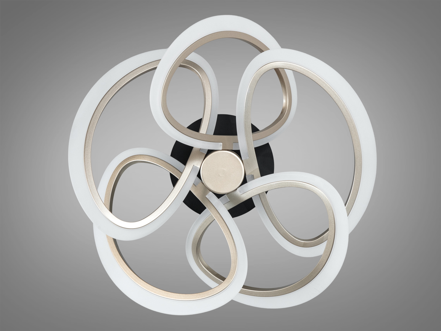 Потолочний світильник Diasha Люстри LED WG5144 шампань п’ять вигнутих світлодіодних кілець