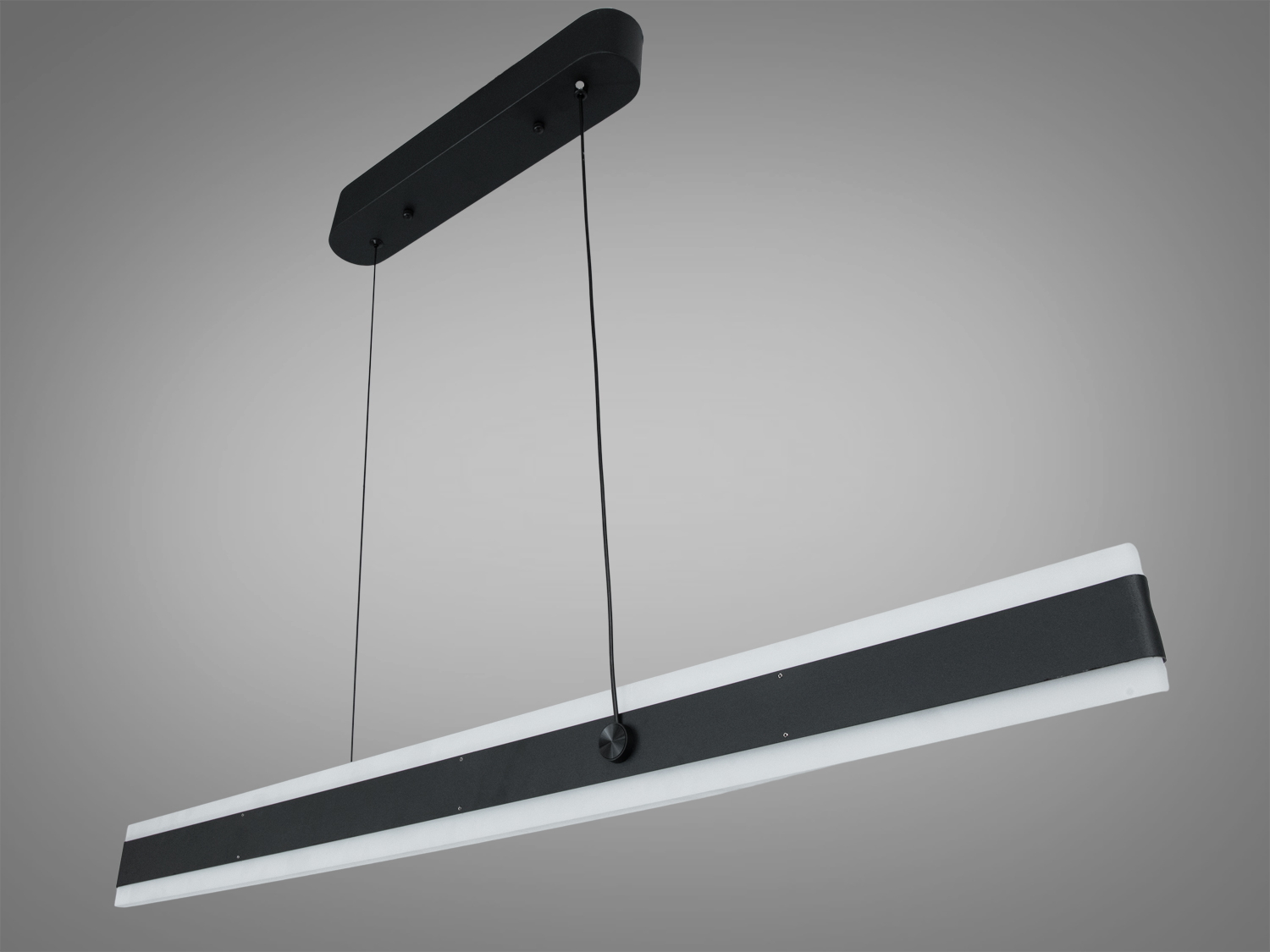 Світлодіодна підвісна люстра Diasha чорний матовий 50 Вт лінійна