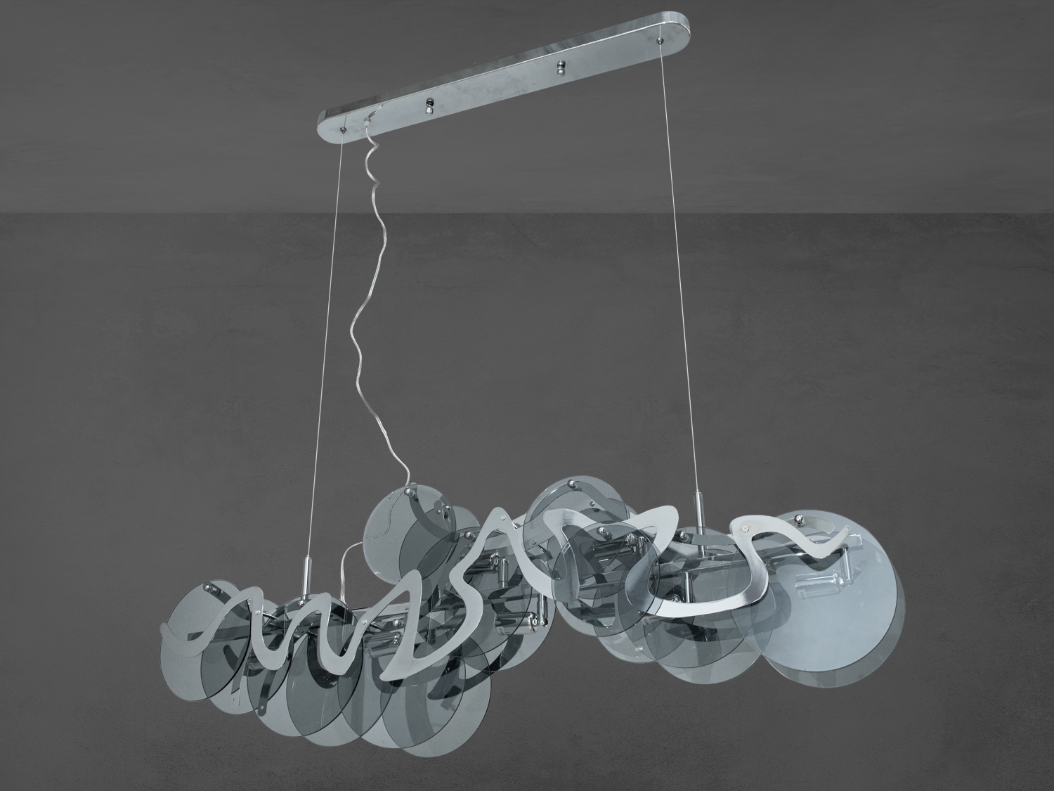 Ексклюзивна підвісна люстра з круглими скляними елементами