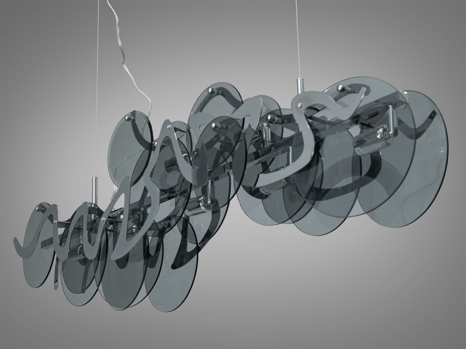 Ексклюзивна підвісна люстра з круглими скляними елементами