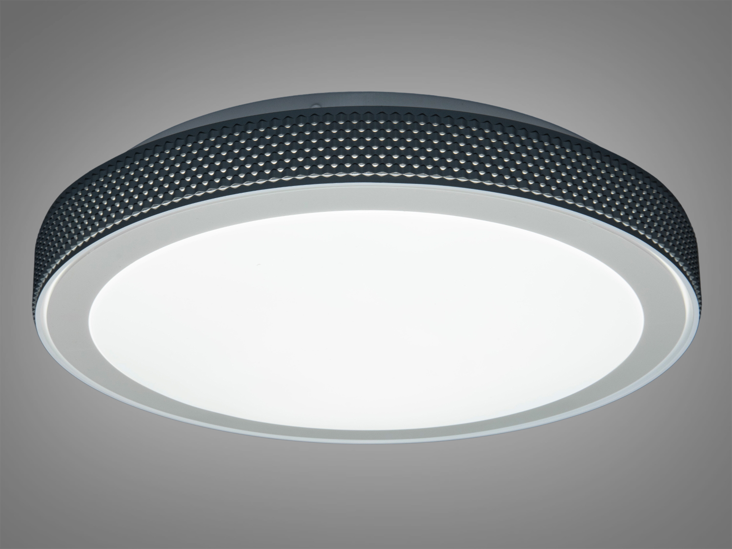 Стильна світлодіодна смарт люстра на кухню, колір сірий, 52W на 8м2