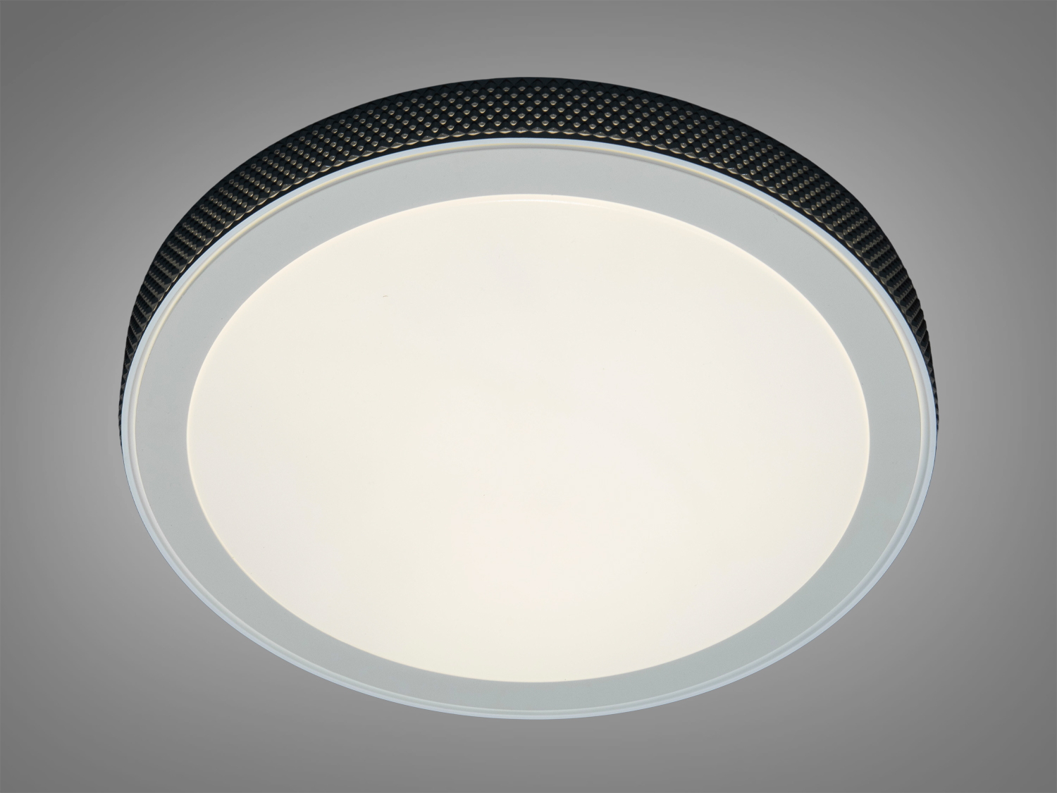 Стильна світлодіодна смарт люстра на кухню, колір сірий, 52W на 8м2